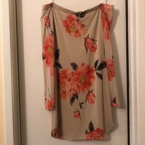 flower designed mini dress